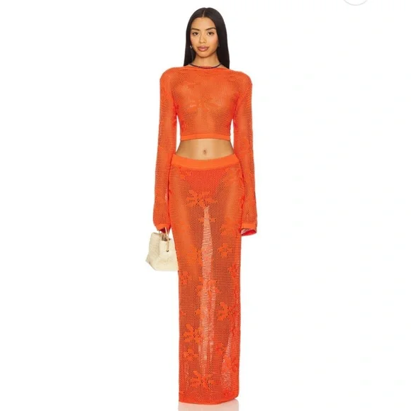 SNDYS Terra Maxi Skirt in Volcanic XXS - Picture 4 of 5